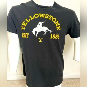 YELLOWSTONE 100% cotton t-shirt TOP SIZE large MEN OR WOMEN EUC!